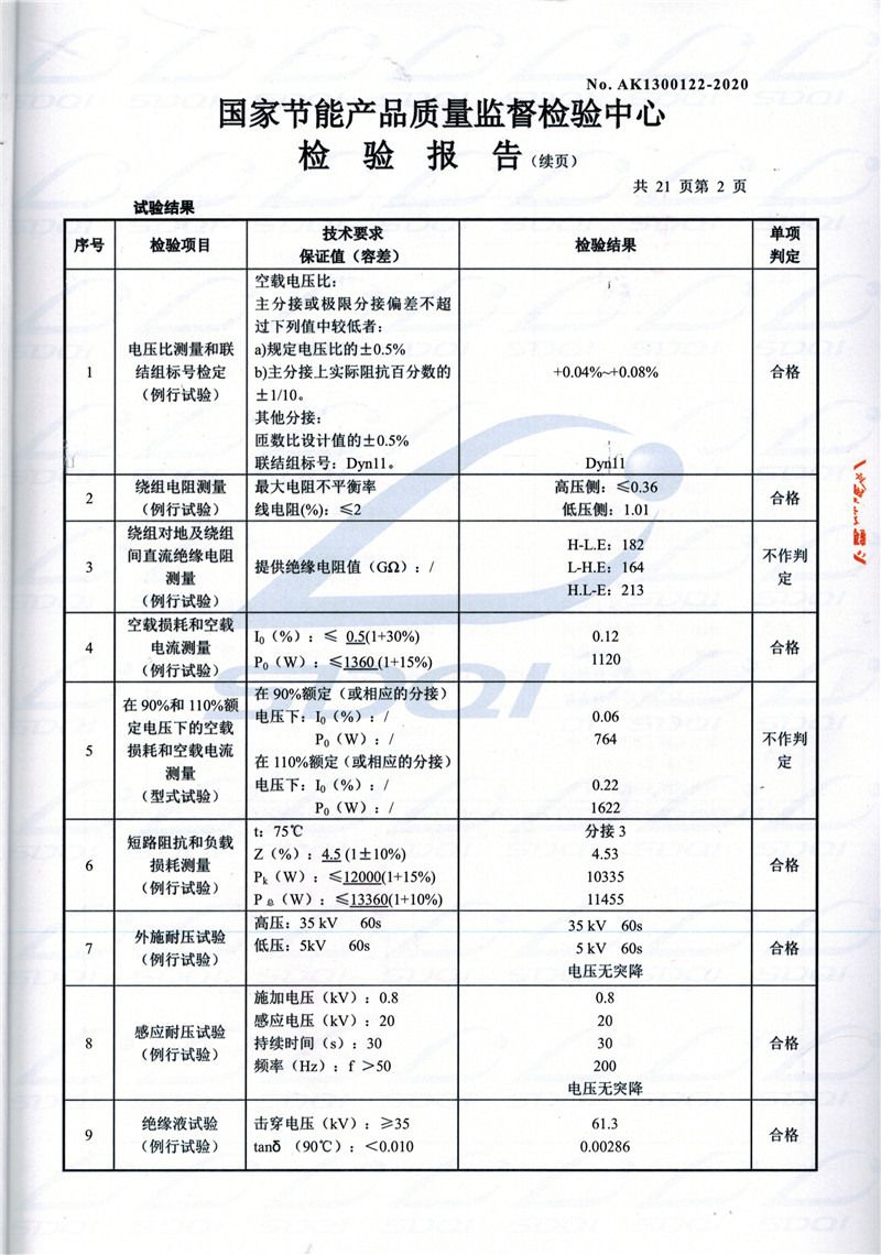 高低压试验报告-S11-1250舟山舟山舟山油浸式变压器-2.jpg